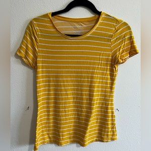 Women’s Apt 9 XSP yellow-striped t-shirt